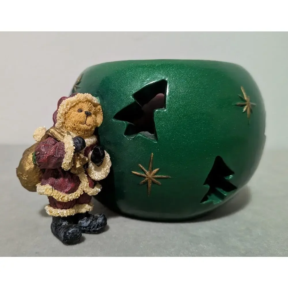 Boyds Bears Klaus Kringlebear Deck The Halls Candle Holder 27732 Christmas